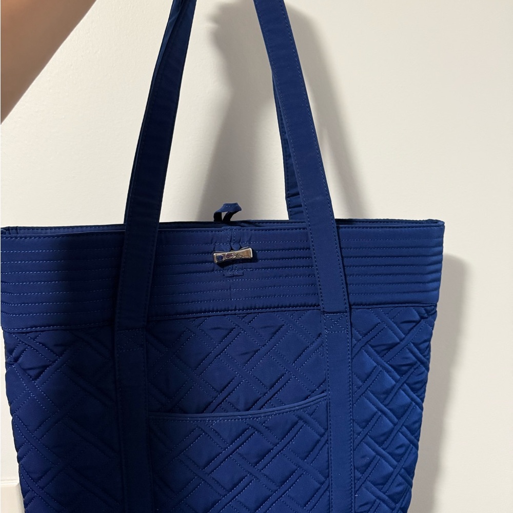 Elegant Blue Quilted Vera Bradley Tote Bag